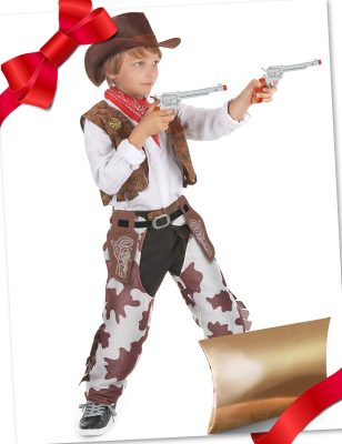 Coffret cadeau déguisement cowboy avec accessoire enfant