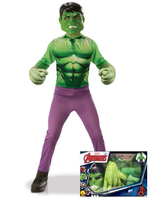 Coffret classique Hulk avec gants géants garçon