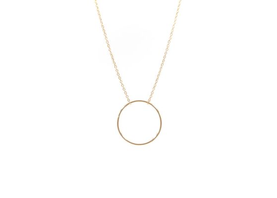 Collier chaîne anneau plaqué or - Pour Femme - Bijoux Elise et moi