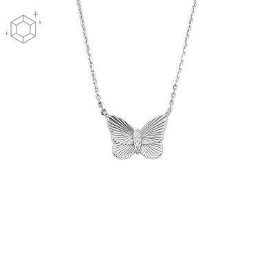Collier Femme Fossil Bijoux Butterflies - JFS00619040 Acier Argent