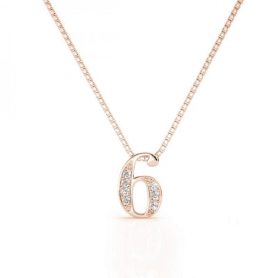 Collier Number 6 Or Rose