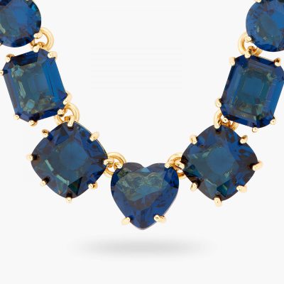 Collier fin 9 pierres La Diamantine Bleu Océan