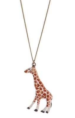 Collier pendentif girafe en porcelaine - Pour Femme - Bijoux Elise et moi