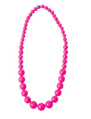 Collier grosses perles roses adulte