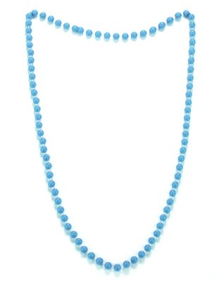 Collier perles bleues adulte