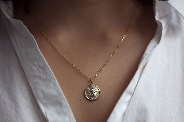 Collier médaille Saint Christophe plaqué or - Pour Femme - Bijoux Elise et moi
