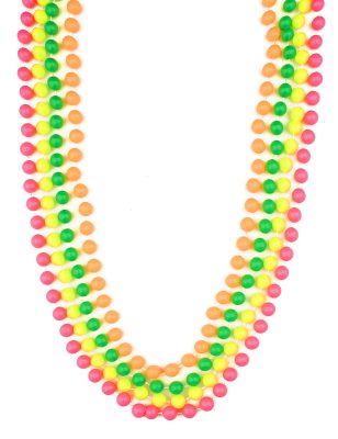 Colliers perles fluo adulte