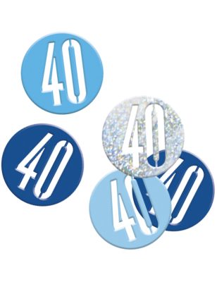 Confettis bleu/gris Age 40 ans