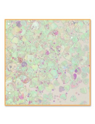 Confettis de table cœurs iridescents 14 g