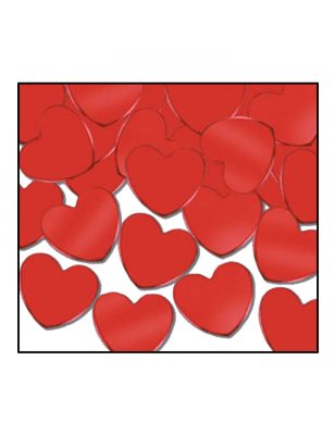 Confettis de table cœurs rouges 28 g