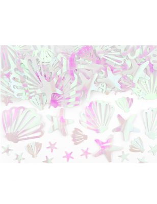 Confettis de table coquillages iridescents 23 g