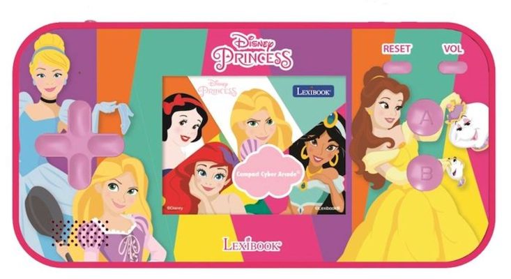 Console portable Compact Cyber Arcade® Disney Princesses - écran 2.5'' 150 jeux dont 10 Princesses rose
