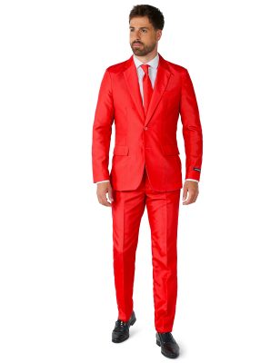 Costume Mr. Solid rouge homme Suitmeister