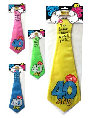 Cravate humoristique 40 ans