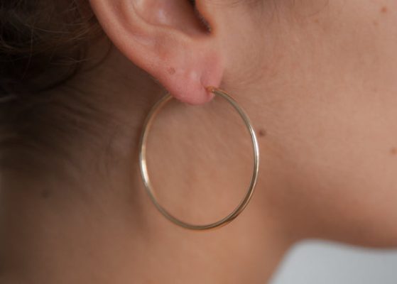 Boucles d'oreilles créoles 4cm plaqué or - Pour Femme - Bijoux Elise et moi