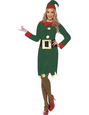 Déguisement elfe verte femme Noël