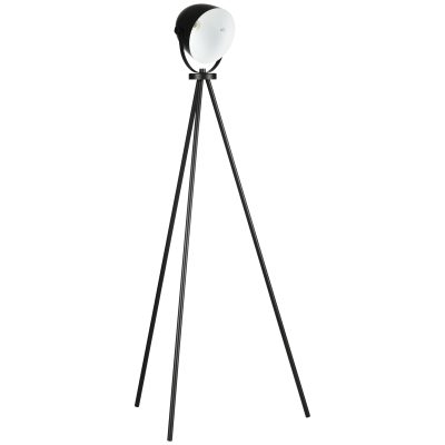 HOMCOM Lampadaire trépied lampadaire sur pied avec abat-jour style industriel en métal E27 40W max. 60 x 54 x 135 cm noir   Aosom France
