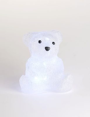 Décoration lumineuse ours polaire 20 cm