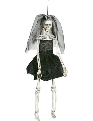 Décoration mariée noire 42 cm Halloween
