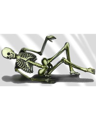 Décoration plastique squelette canapé 75 x 150 cm Halloween