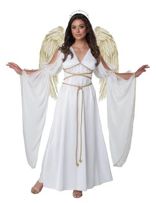 Déguisement ange divin blanc luxe femme