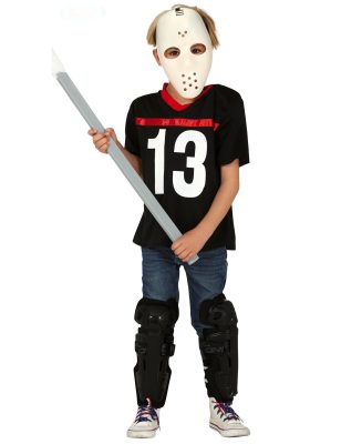 Déguisement assassin avec masque de hockey garçon