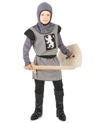 Déguisement chevalier médiéval gris garçon