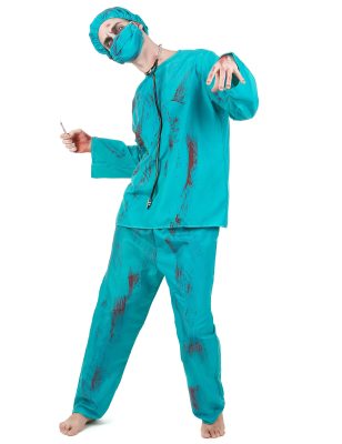 Déguisement chirurgien zombie Halloween adulte
