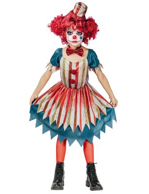 Déguisement clown coloré Halloween fille