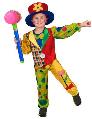 Déguisement clown multicolore garçon