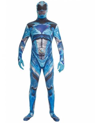 Déguisement combinaison bleue Power Rangers deluxe adulte Morphsuits