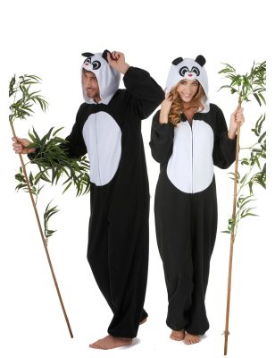 Déguisement de couple panda adulte