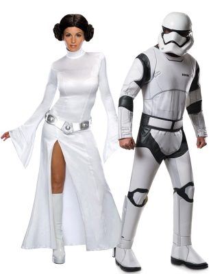 Déguisement de couple princesse Leia et Stormtrooper - Star Wars