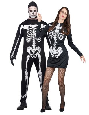 Déguisement de couple squelette Halloween
