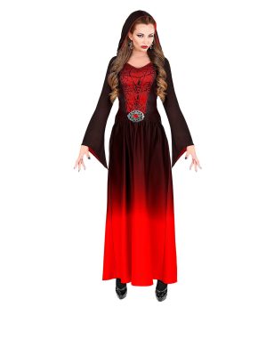 Déguisement dame vampire gothique rouge femme