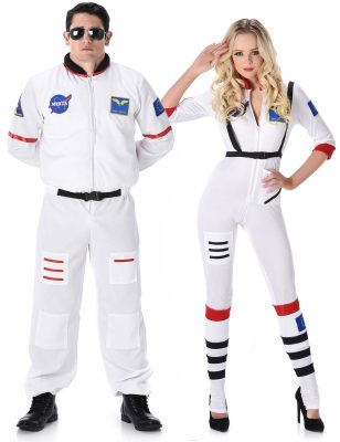 Déguisement de couple astronaute adulte