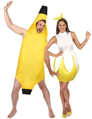Déguisement de couple banane adulte