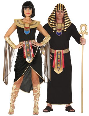 Déguisement de couple Égyptien noir adulte