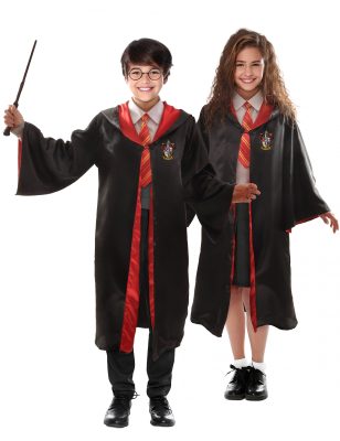 Déguisement de couple Harry Potter et Hermione avec accessoires enfant