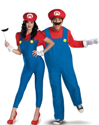 Déguisement de couple Mario adulte