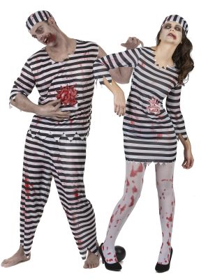 Déguisement de couple Prisonniers Zombie Halloween
