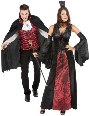 Déguisement de couple vampire majestueux Halloween adulte