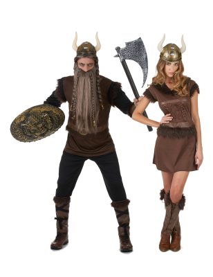 Déguisement de couple Viking adulte