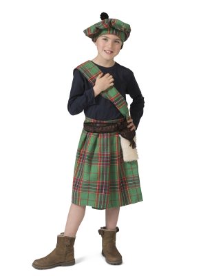 Déguisement écossais vert enfant