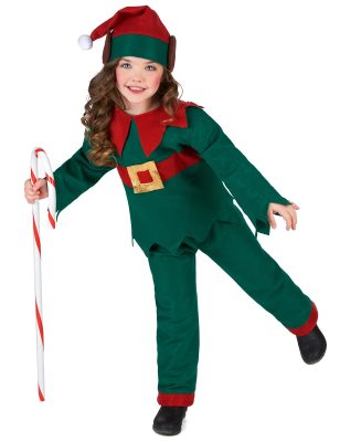 Déguisement elfe de Noël vert enfant