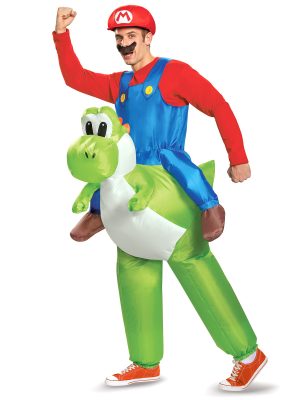 Déguisement gonflable Mario sur Yoshi Nintendo adulte