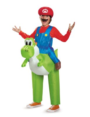 Déguisement gonflable Mario sur Yoshi Nintendo enfants