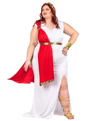Déguisement grande taille déesse romaine à drapé femme