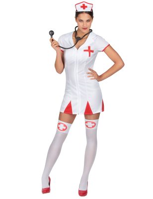 Déguisement infirmière robe courte femme