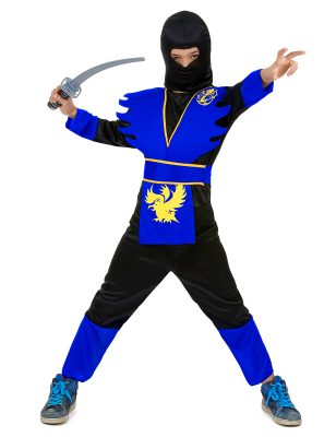Déguisement ninja bleu garçon